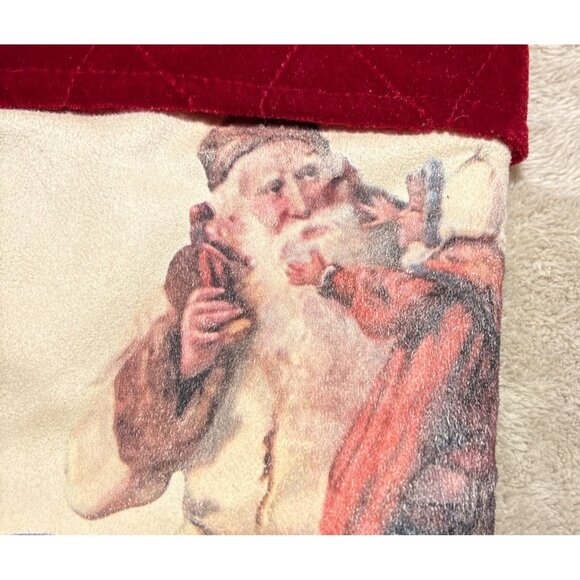 Nostalgia Christmas Stocking Santa With Children 20" Lots of Detail - Picture 5 of 6